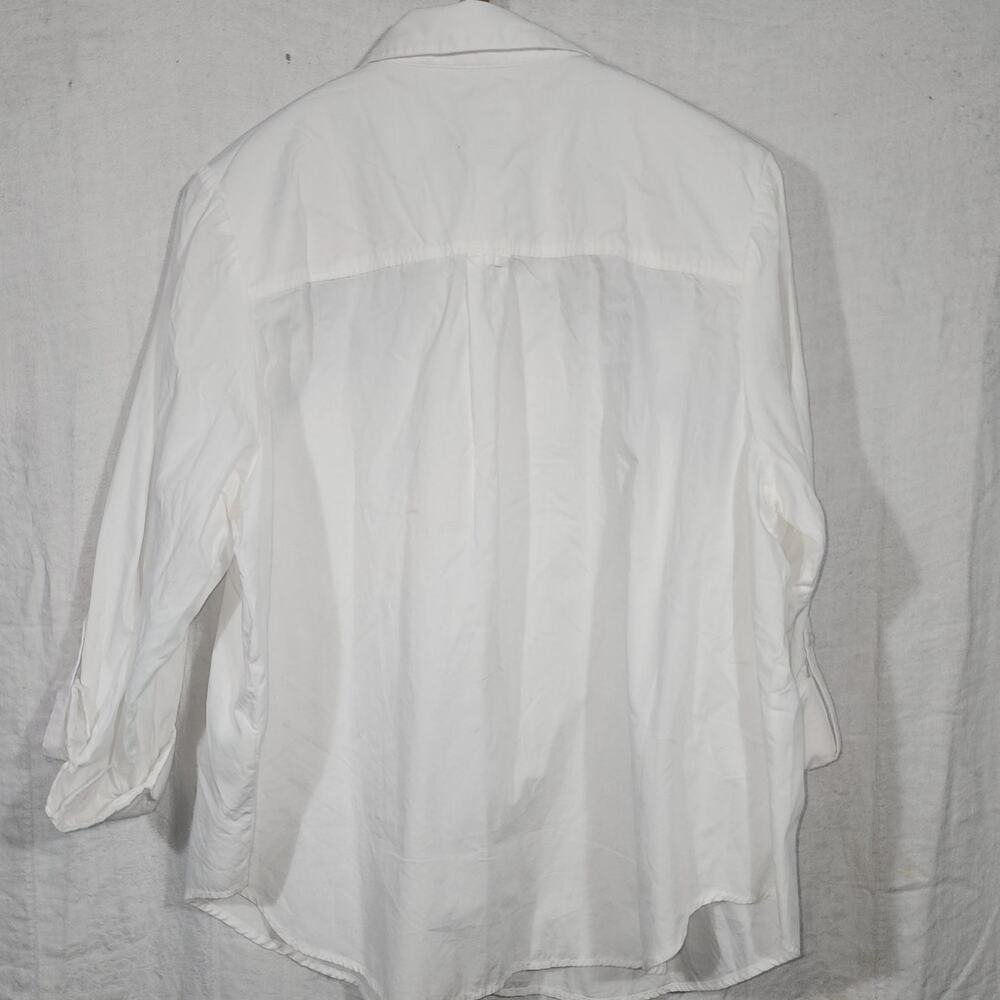 MAEVE for ANTHROPOLOGIE sz 22W Embroidered Floral White Button down Blouse Shirt - Picture 4 of 7